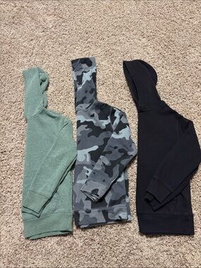 Boy’s Pullover Hoodie - Green, Gray Camo, and Black